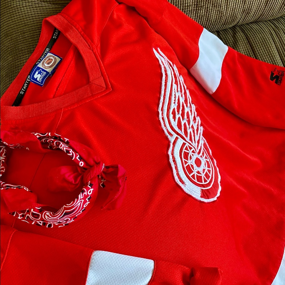 Detroit Redwings Tupac Jersey NHL Lidstrom Starter